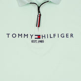 TOMMY PREMIUM SELF EMB ZIP-UP POLO SHIRT (SEA-GREEN)